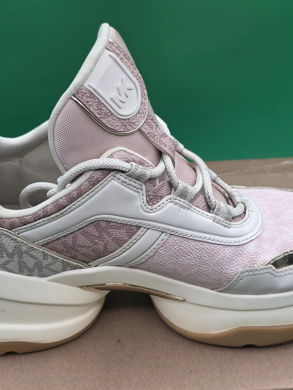 Michael Kors Pink & White Platform Sneakers - Size 8.5M